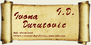 Ivona Durutović vizit kartica